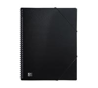 Oxford libro con vista en espiral A4, con 40 bolsillos, plástico, negro, 1 unidad