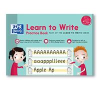 Oxford Libro de práctica A4 de 210 x 297 mm "Edades 4-7 años" para aprender a escribir con 32 páginas, 100080229