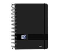 Oxford Live & Go, Agenda 2026 Día Por Página, A5, Tapa Plástico con Espiral, Español, Color Negro