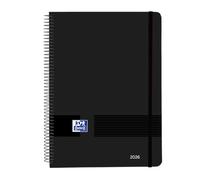 Oxford Live & Go, Agenda 2026 Semana Vista, A5, Tapa Plástico con Espiral, Español, Color Negro