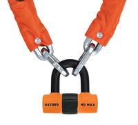 OXFORD LK145 Cadena antirrobo con cubierta protectora naranja