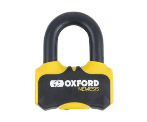 OXFORD LK471 Abrazadera de bloqueo de rueda para moto amarillo negro