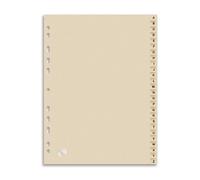 OXFORD - Lote de 20 separadores alfabéticos A4, 26 posiciones, tarjeta fuerte, reciclada, grosor 240 g, color beige