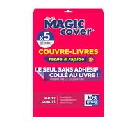 OXFORD - Lote de 5 fundas para libros Magic Cover A4 PP liso de grosor 7,5/100ª incoloro