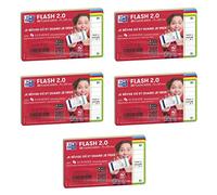 OXFORD - Lote de 5 paquetes de 32 enchufes Bristol flashcards 2.0 sin perforar, 75 x 125 mm, A7 a rayas, colores surtidos