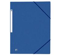 OXFORD Lote de 50 camisas de 3 solapas Top File + A4 con funda elástica para tarjeta, color azul