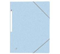 OXFORD Lote de 50 camisas de 3 solapas Top File + A4 con funda elástica para tarjeta, color azul pastel