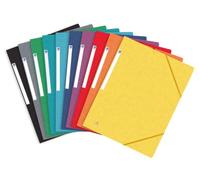 OXFORD Lote de 50 camisas de 3 solapas Top File + A4 con funda elástica para tarjetas, colores surtidos