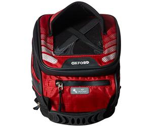 Oxford M4R Tank N Tailer Motocicleta Tanque magnético/Bolsa de sillín - Rojo