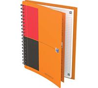 Oxford Meetingbook International - Pack de 5 unidades en formato tablet B5 a rayas con 80 hojas 2 en 1 y carpeta elástica en color gris