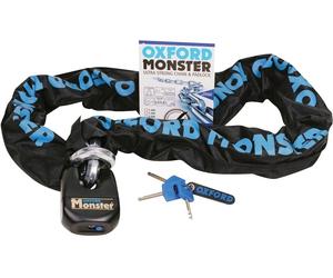 Oxford Monster Bloqueo de cadena, negro, Talla 150 cm