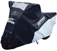 OXFORD Motorcycle Rain & Dust Black Grey M. Outdoor Motorbike Cover Funda Rainex para Lluvia y Polvo, Color Negro y Gris Cubierta para Motocicleta al Aire Libre, Unisex Adulto