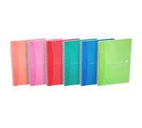 Oxford My colours - Pack de 5 cuadernos doble espiral, tapa plástico translúcido, A4