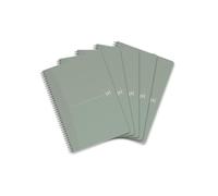 Oxford My Rec'Up - Cuaderno de papel reciclado (tamaño A4, cuadriculado, 180 páginas, 5 unidades), color verde