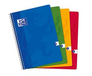 Oxford Office 100102988 - Cuaderno (5 unidades, 21 x 29,7 cm, 180 páginas, papel cuadriculado)