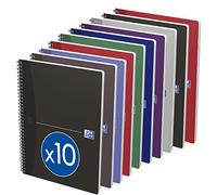 Oxford Office Esencial Conjunto de 10 libros de espiral 100 páginas 90g colores surtidos
