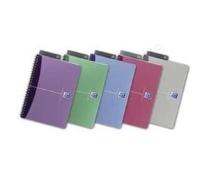 Oxford Office N002463 - Cuaderno de espiral doble (10 unidades, con rayas, 180 páginas, 110 x 170 mm, tapa de polipropileno, 90 g/m²), varios colores