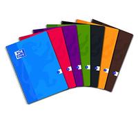 Oxford Oficina Clásico - Juego de 10 cuadernos con espiral y azulejos pequeños, 21 x 29,7 cm, 100 páginas, surtido: colores aleatorios