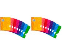 Oxford OPENFLEX Libreta grapada, A5+, Pauta 3,5 con margen, 48 Hojas, 90 g/m2, Colores surtidos, 1 unidad (Paquete de 2)