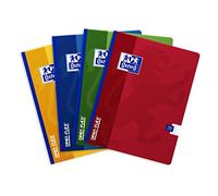 Oxford OpenFlex Pack of 5 Square-Ruled 192 pages Large Squares 17 x 22 cm Assorted Colours