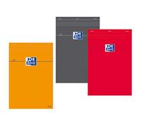 Oxford - Oxford bloc-notes, A5, quadrille, 80 feuilles, gris