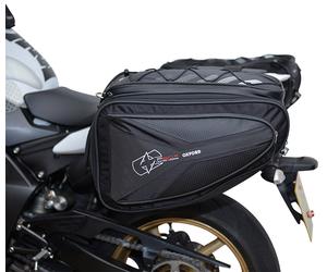 Oxford P60R Bolsa de sillín de motocicleta, negro, Talla 60 litros