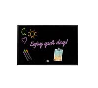 Oxford Pizarra Negra Magnética con 3 Rotuladores, 2 Imanes y Kit de Montaje de Pared, Tamaño A3