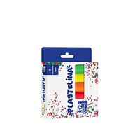 Oxford plastilina/amasar/amasar para niños/masa de amasado suave, 6 varillas en caja de cartón, colores brillantes, blanco, amarillo, rojo, azul, verde, negro
