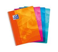 Oxford Polypro - Lote de 5 libretas de espiral, colores surtidos, 24 X 32