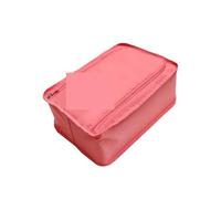 Oxford Portable Folding Shoes Storage Bag Travel Tote Zipper Pouch Waterproof Organizer Pouch Shoe Organizer Underwear Bolsas Organizadoras Maleta(Color:Pink)