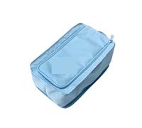 Oxford Portable Folding Shoes Storage Bag Travel Tote Zipper Pouch Waterproof Organizer Pouch Shoe Organizer Underwear Bolsas Organizadoras Maleta(Color:Blue)