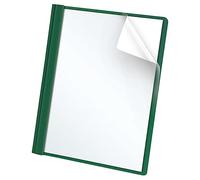 Oxford Portadas transparentes para informes, tamaño carta, verde cazador, 25 por caja (55856)