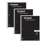 Oxford Primary Regled Spiral Notebooks Prctica de escritura/dibujo para nios Grados Pre-K K-2 70 Hojas 8 x 10.5 pulgadas Black 3 Pack (1002542)