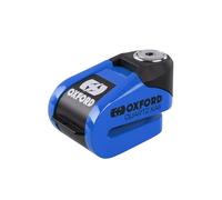 Oxford Quartz XA6 LK906 - Cerradura de Disco de Alarma para Motocicleta y Scooter, 110 dB, Recargable, Color Azul