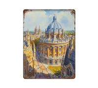 Oxford Radcliffe Camera Bodleian Library University City Architecture England Travel of Wall Decor Art Metal Tin Poster Modern Home Decor Art Home Bar Shop Decor Vintage Sign 40 x 30 cm