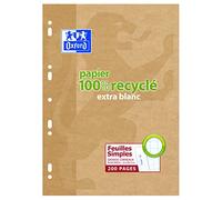 Oxford Reciclado funda de hojas sueltas A4 200 páginas (a cuadros perforadas