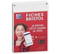 OXFORD Revision 2.0 - Lote de 50 fichas Bristol (A5, 14, 8 x 21 cm), color blanco a la cara
