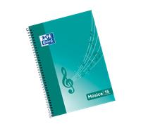 Oxford school musica fº cuaderno espiral - tapa blanda - 15 pentagram