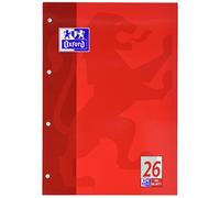 Oxford Schulblock DIN A4, 50 Blatt, kopfgeleimt, Lineatur 26