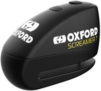 Oxford Screamer 7 Bloqueo de disco de alarma, negro, Talla única
