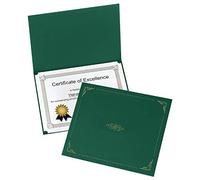 Oxford Soporte de certificado en relieve, verde cazador, letra (299605)