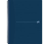 OXFORD Spiralbuch Origins, DIN A4, liniert, Blau 70 Blatt, Optik Papier, perforiert, ohne Lochung, 1 Stück (400150002) Marca