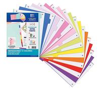 Oxford Strongline, Separadores Archivador 4 anillas A4, Plástico Opaco, 10 Posiciones, 4 Taladros, 10 Colores