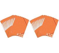 Oxford Top File + - Lote de 10 carpetas de cartón con 3 solapas, formato A4, cierre con elásticos, color naranja (Paquete de 2)