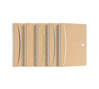 Oxford Touareg Cuaderno A5 Liné 180 páginas Papel reciclado, Encuadernación Espiral Cubierta Kraft Color Aleatorio