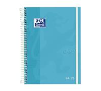 Oxford Touch, Agenda 2024 2025 Semana Vista A5 (15x21 cm), Tapas Extraduras, Español, Color Verde Ice Mint