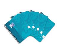 Oxford Touch Collegeblock - Cuaderno (A5, cuadriculado, 80 hojas, 5 unidades), color azul