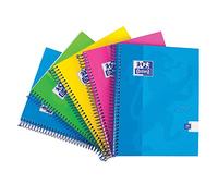 Oxford Touch - Cuaderno de espiral (5 unidades, 160 páginas, tapa dura), colores surtidos, color multicolor A5