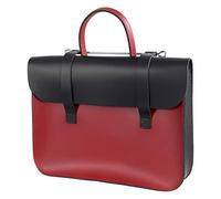 Oxford Traditional Leather MC1-BRD - Funda para música frontal (color negro y rojo