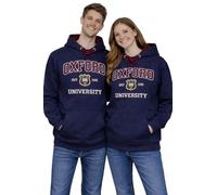 Oxford University OU129 Sudadera con capucha unisex con licencia azul marino, Marino, L